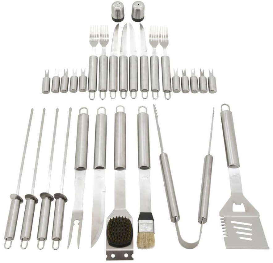 Grilovací nářadí sada 30ks ALU kufřík a